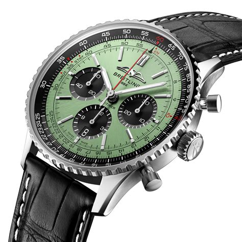 breitling green dial navitimer